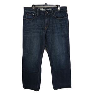 Old Navy Men's Jeans Size 36x31 Straight Leg Dark Wash Blue Denim Loose Relaxed